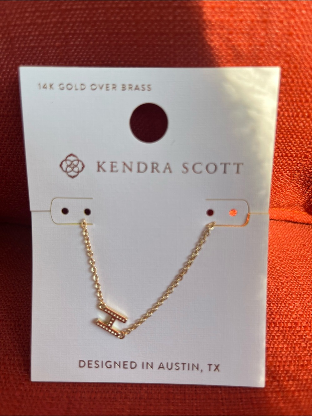 Kendra Scott 14K Gold Over Brass Mini "H" Initial Pendant
Necklace - Gold